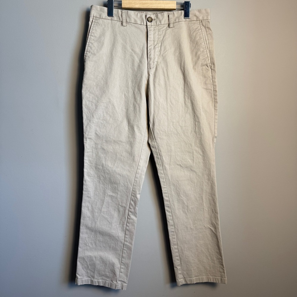 Old Navy Mens‎ Khaki Straight Built-In Flex Chino Pants Tag: 33 Casual Office